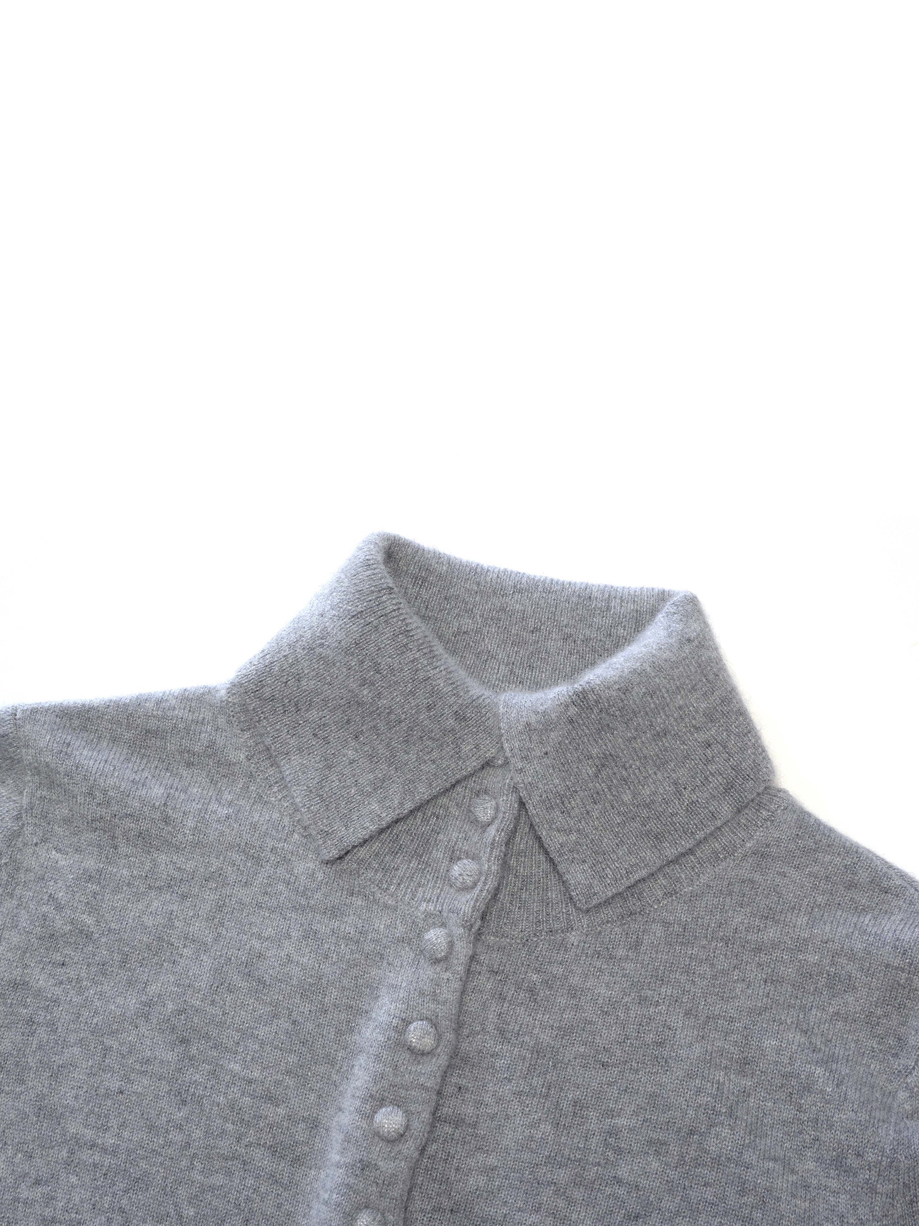 100% Cashmere Folded Collar Women Cardigan - Image 8