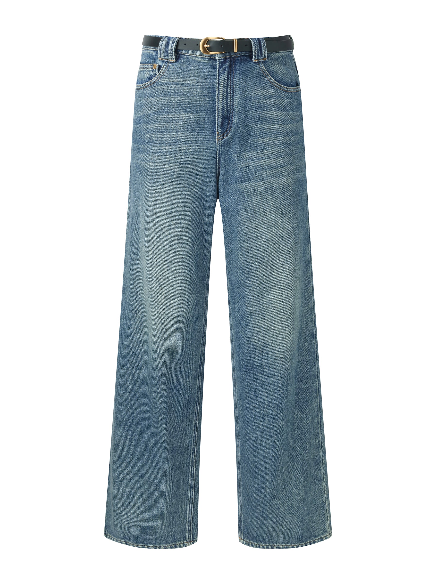 100% Cotton Denim Women Straight Leg Jeans - Image 6