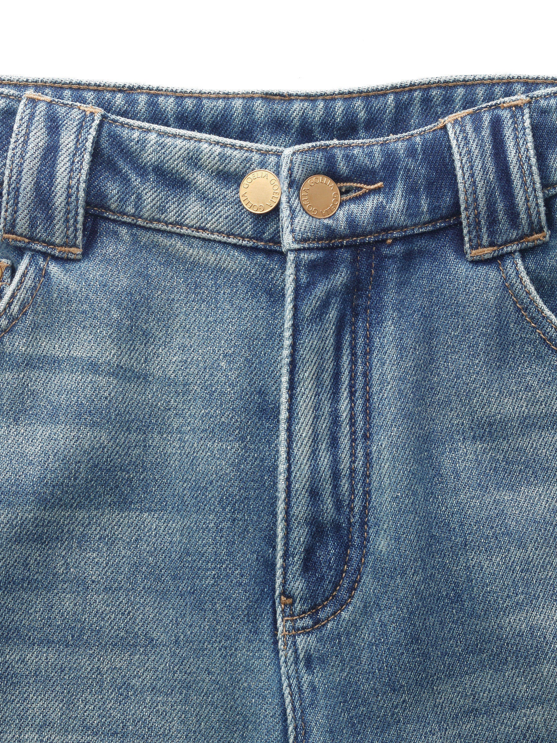 100% Cotton Denim Women Straight Leg Jeans - Image 7