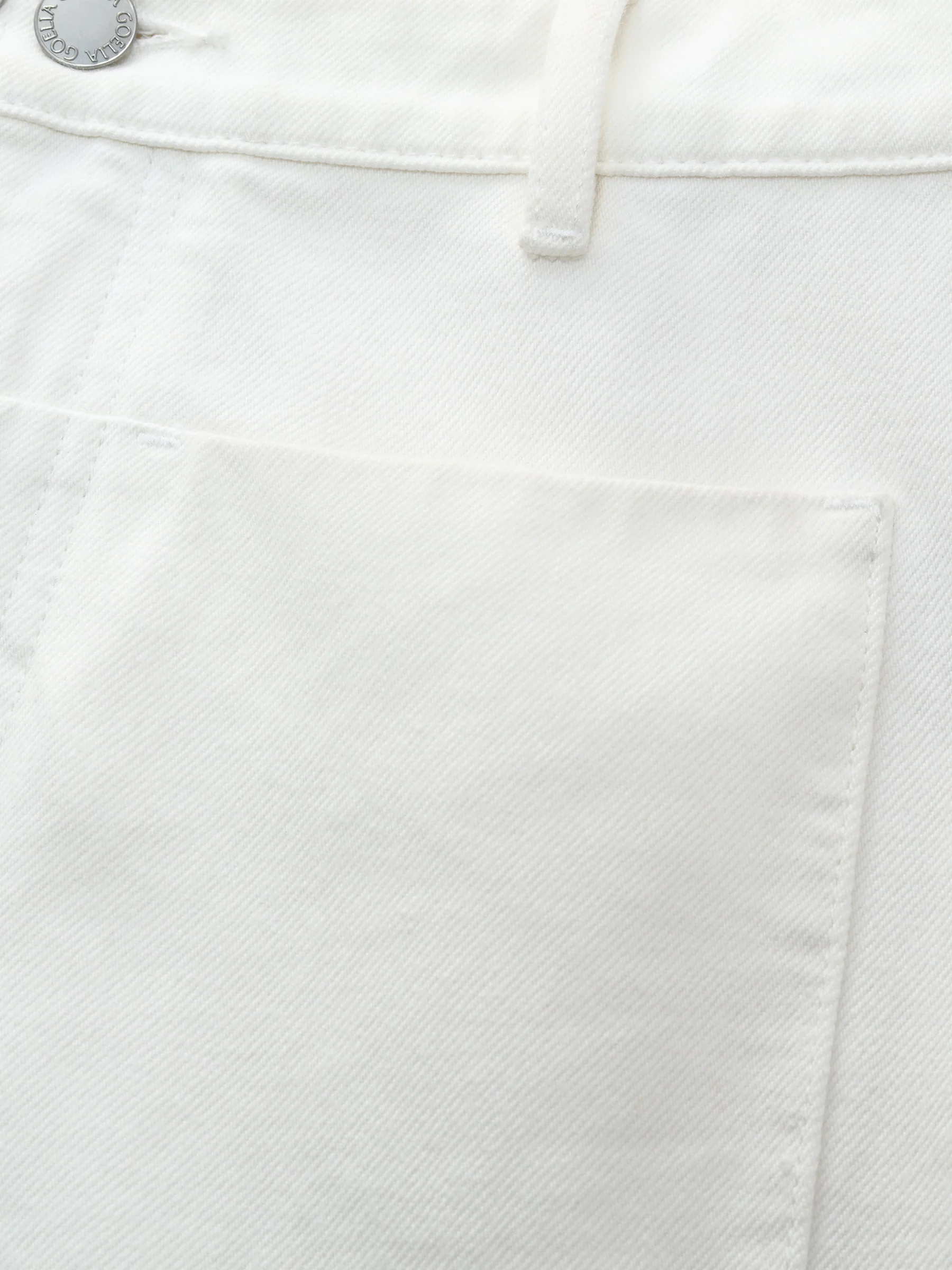100% Cotton Denim Women Wide Leg Jeans With Belt - Image 9