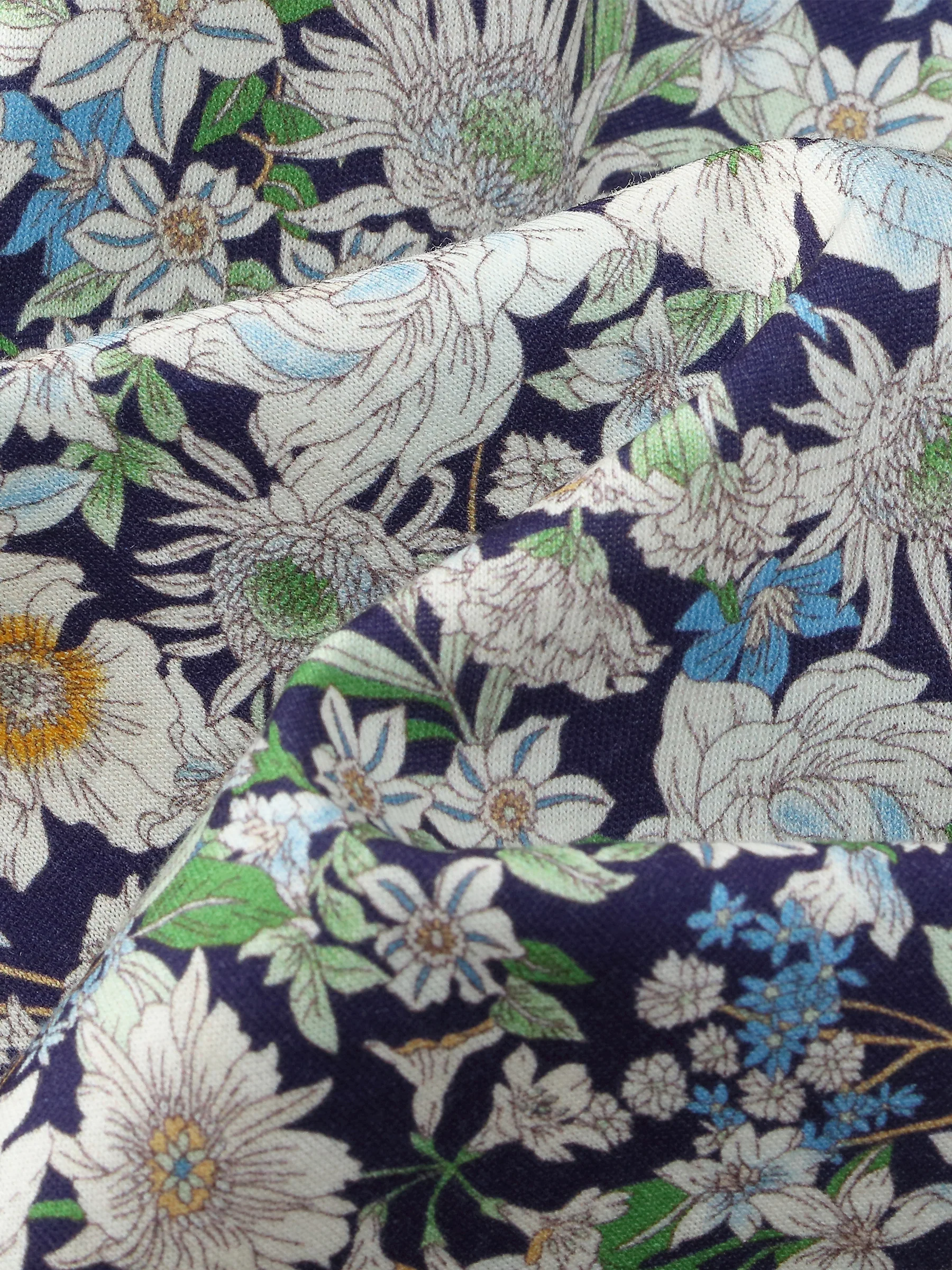 100% Cotton Floral Print V-Neck Women Maxi Dress - Image 8