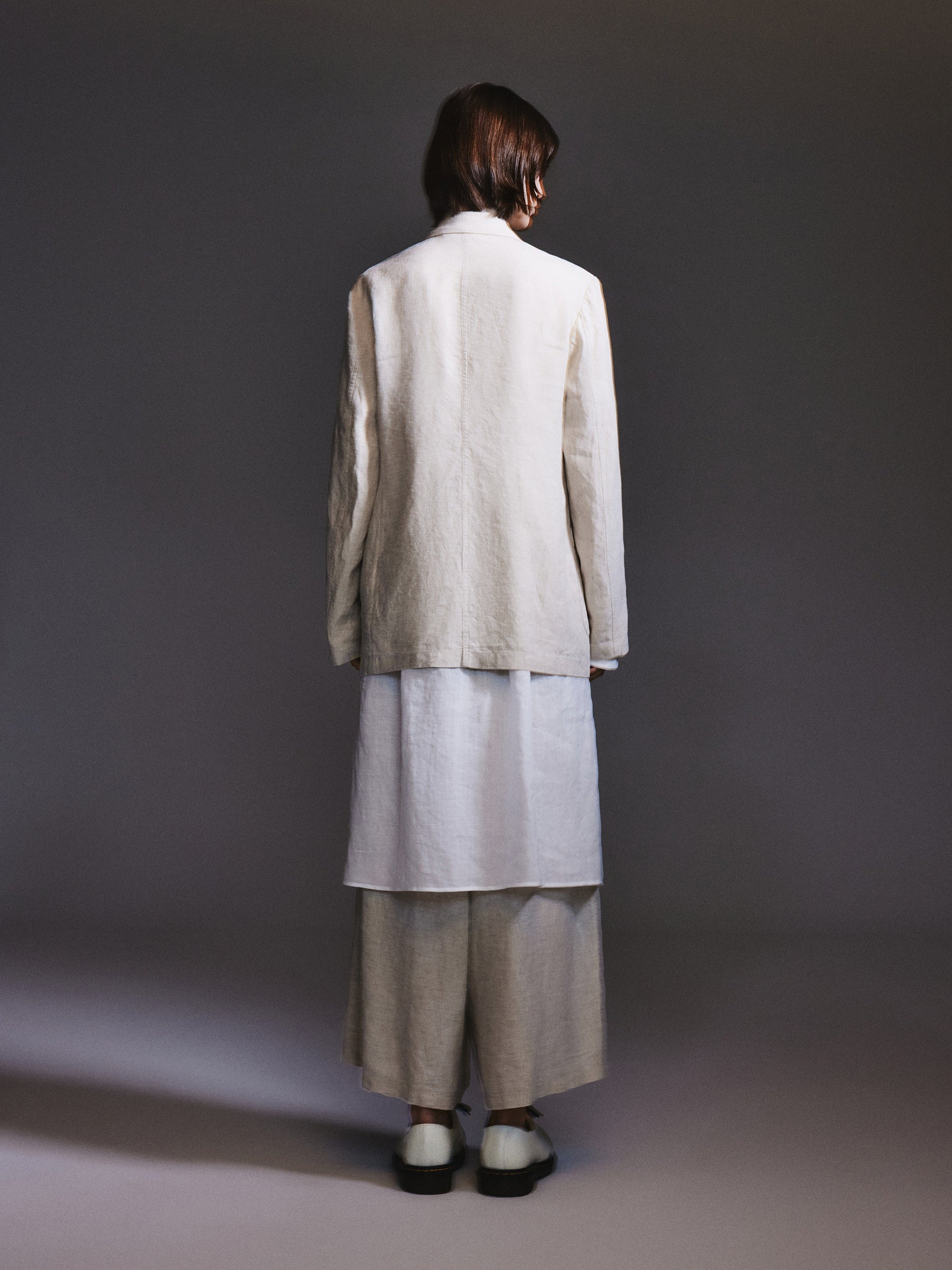 100% Linen Loose Fit X-Line Unisex Blazer - Image 17