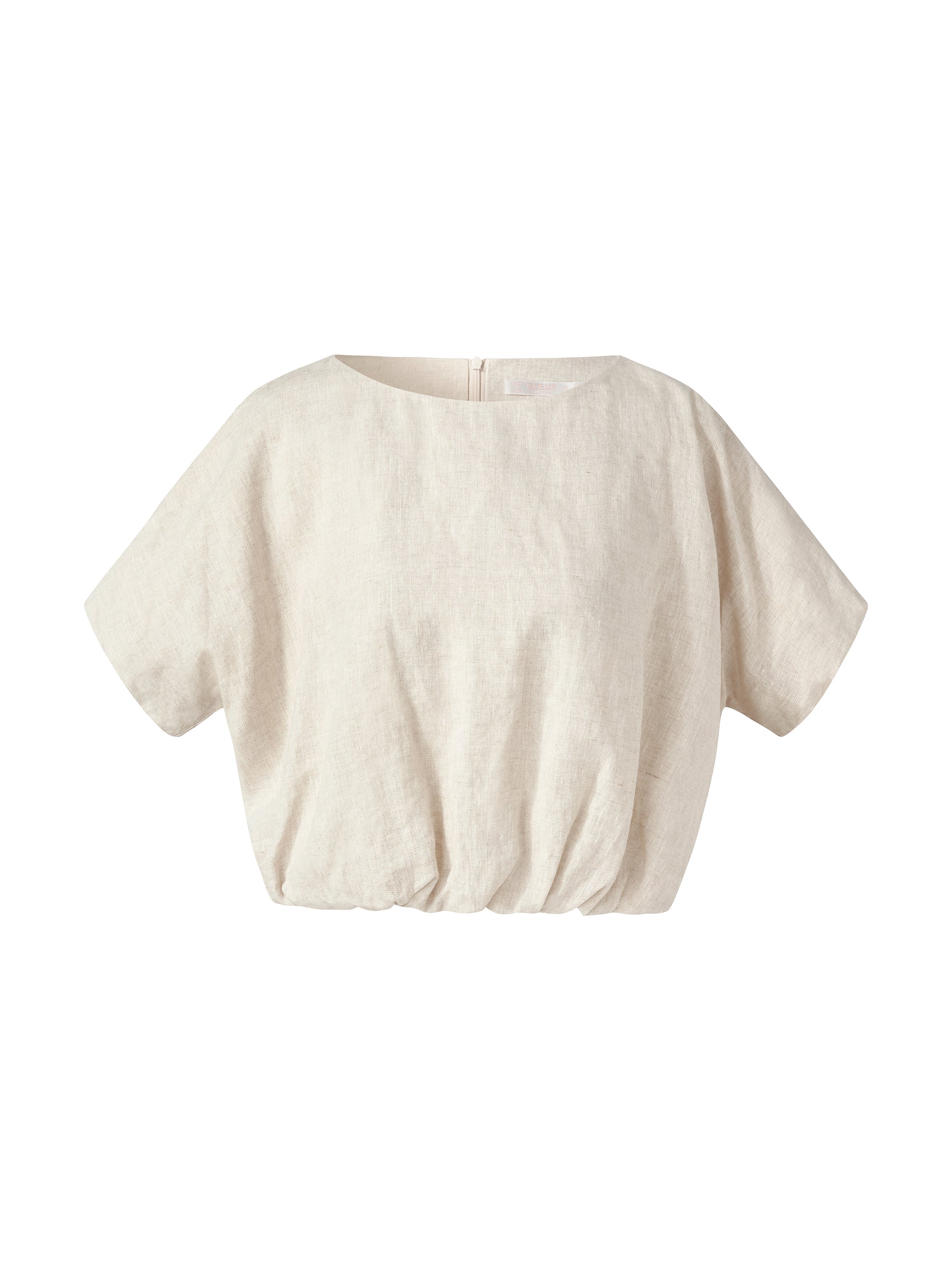 100% Linen Women Bud Sleeve Top - Image 16