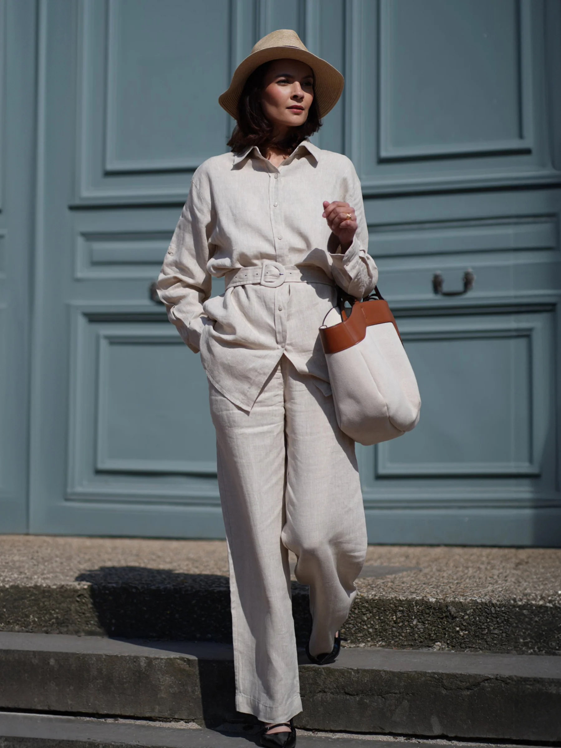100% Linen Women Oversized Shirt - Image 4