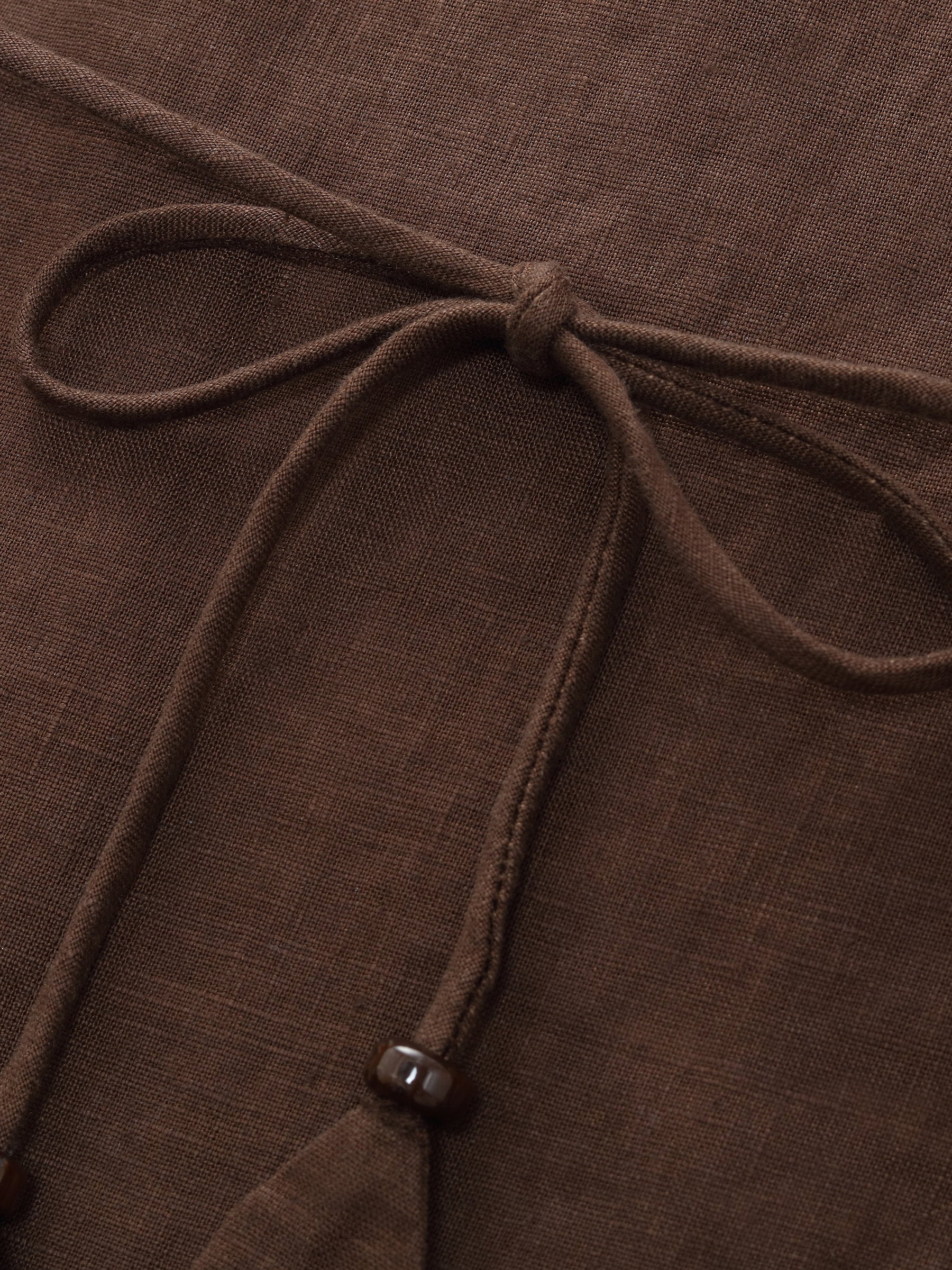 100% Linen Women Strap Maxi Dress With Tie String Belt - Image 11