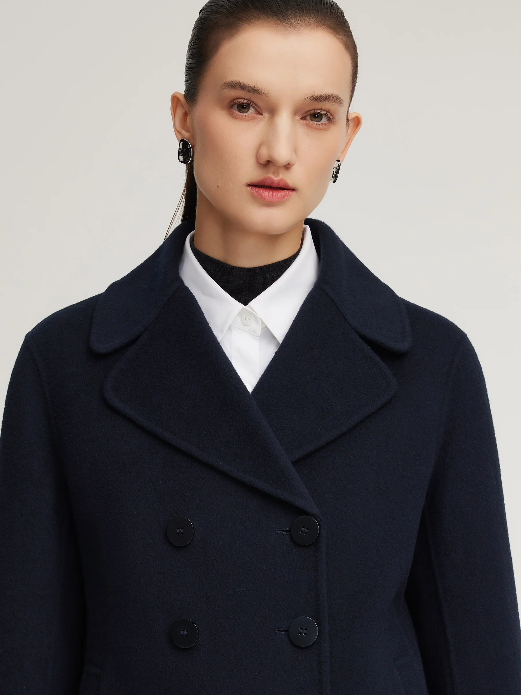 100% Wool Double-Faced Women Coat - Image 6