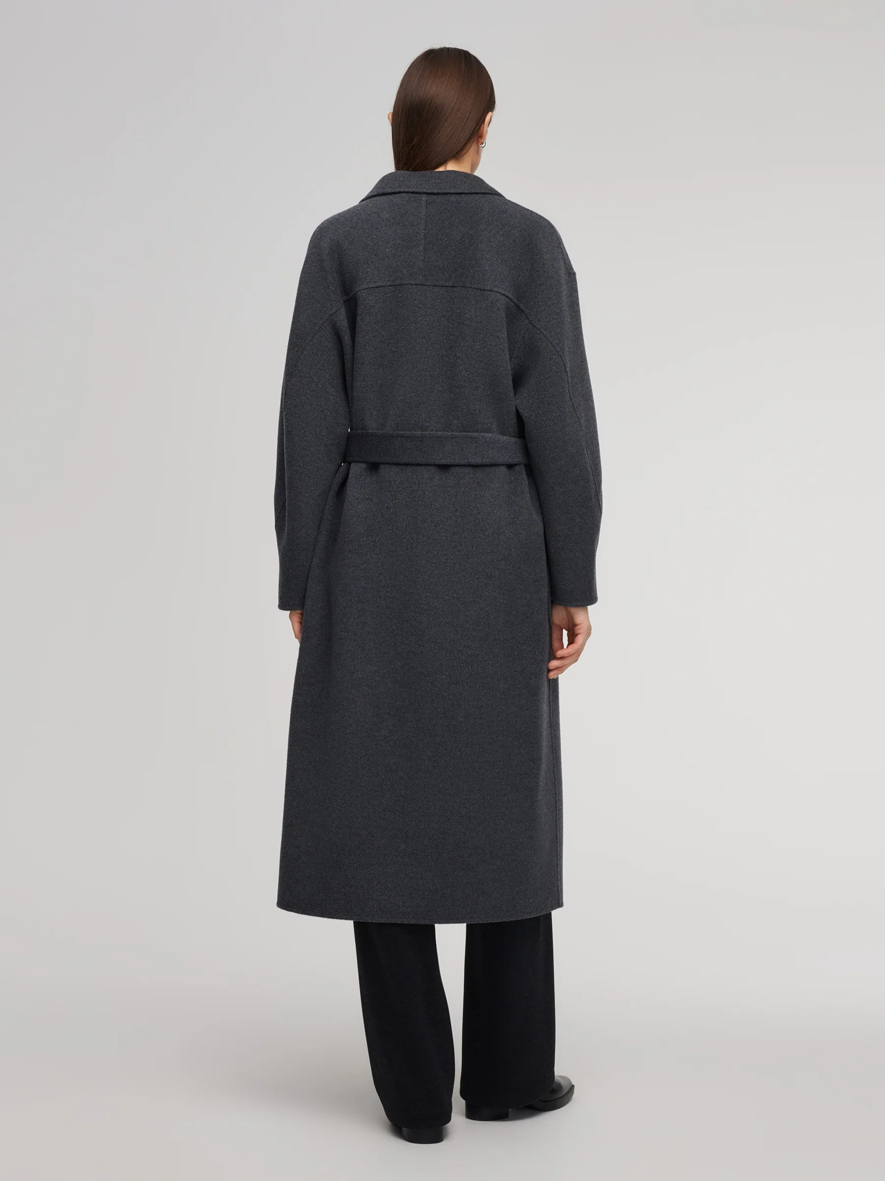 100% Wool Double-Faced Women Wrap Overcoat - Image 3