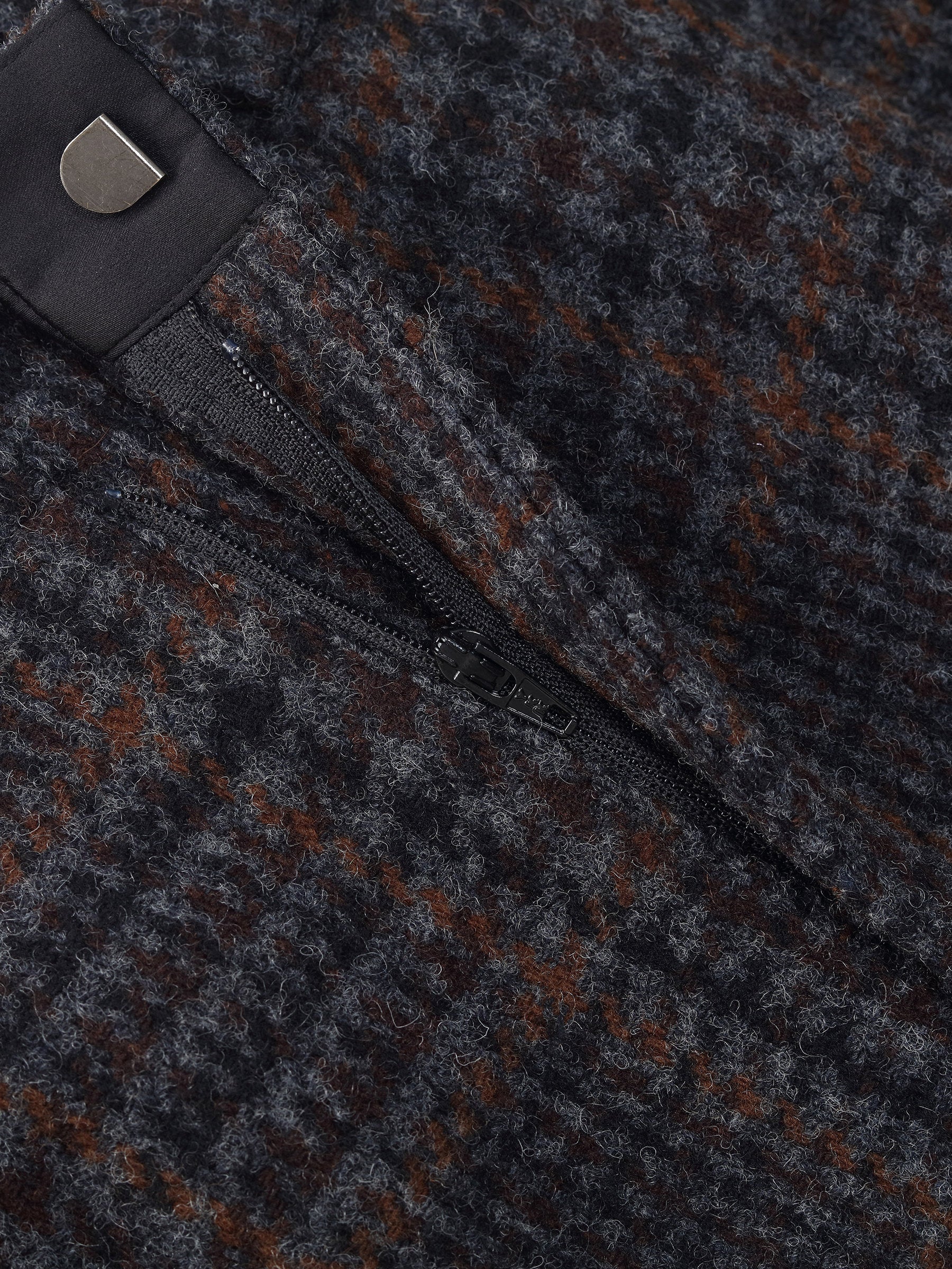 100% Wool Plaid Women Wide Leg Pants - Image 9