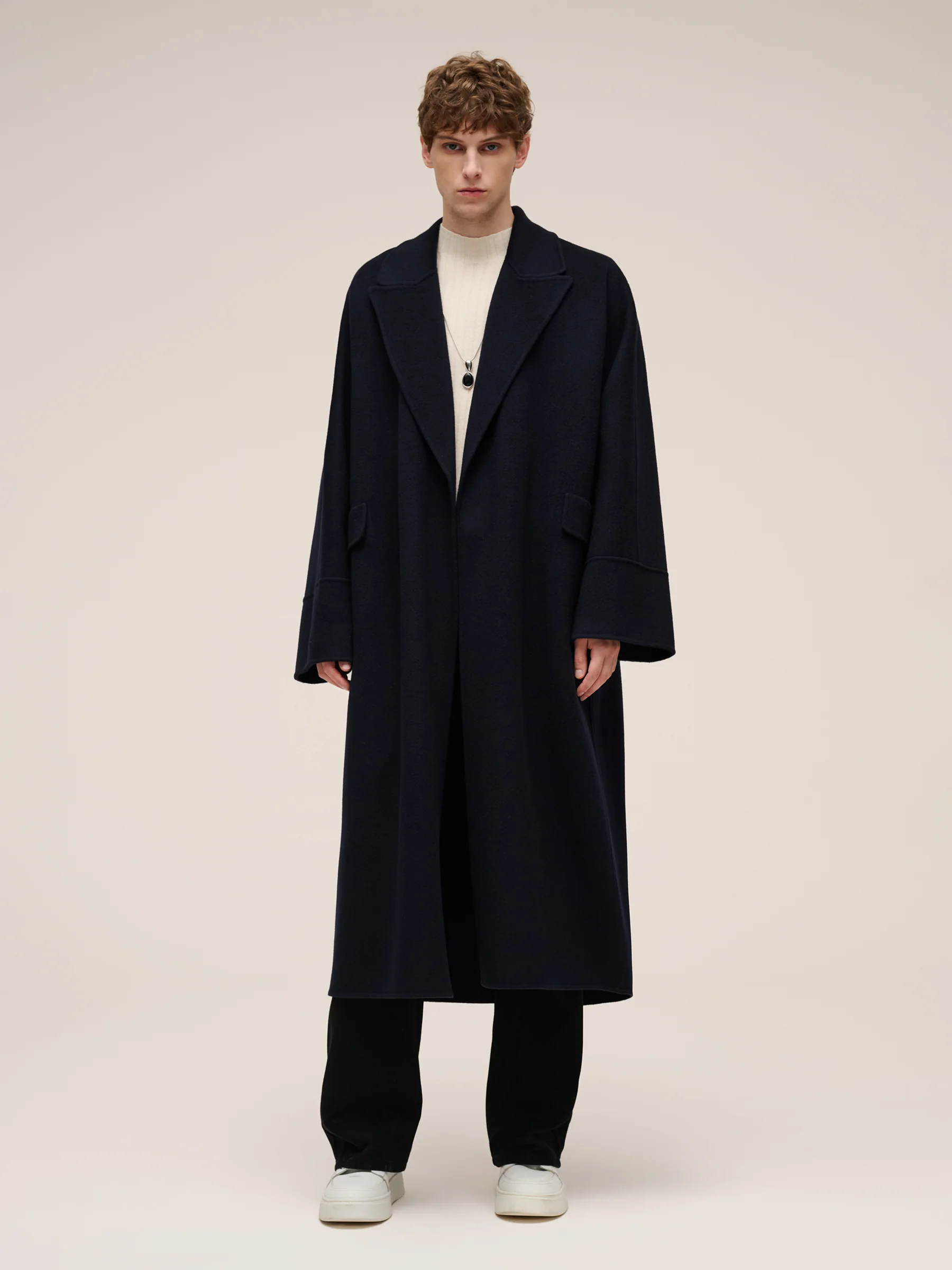100% Wool Unisex Wrap Overcoat - Image 2