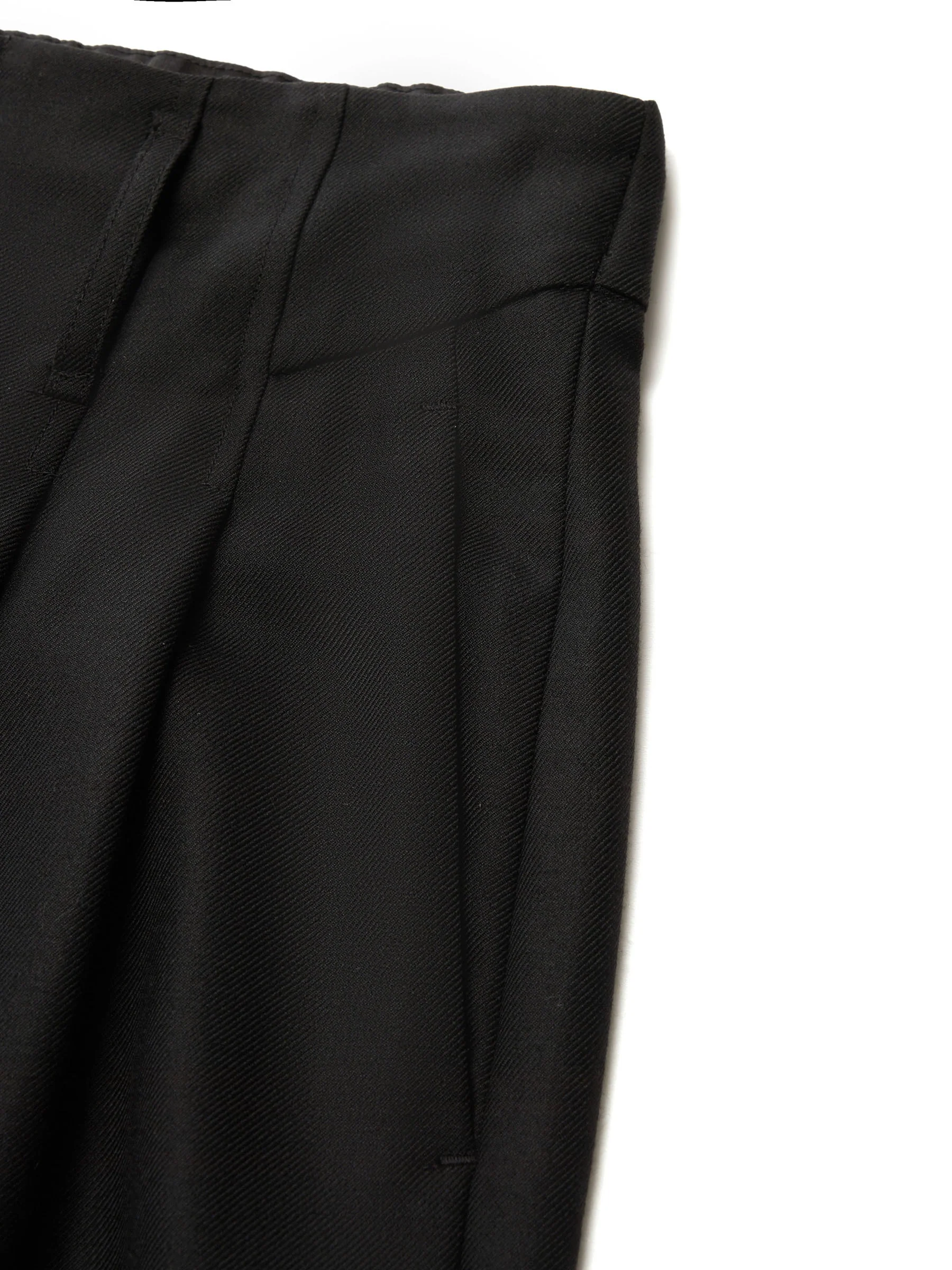 100% Worsted Wool Straight Leg Women Pants With Belt - Image 9