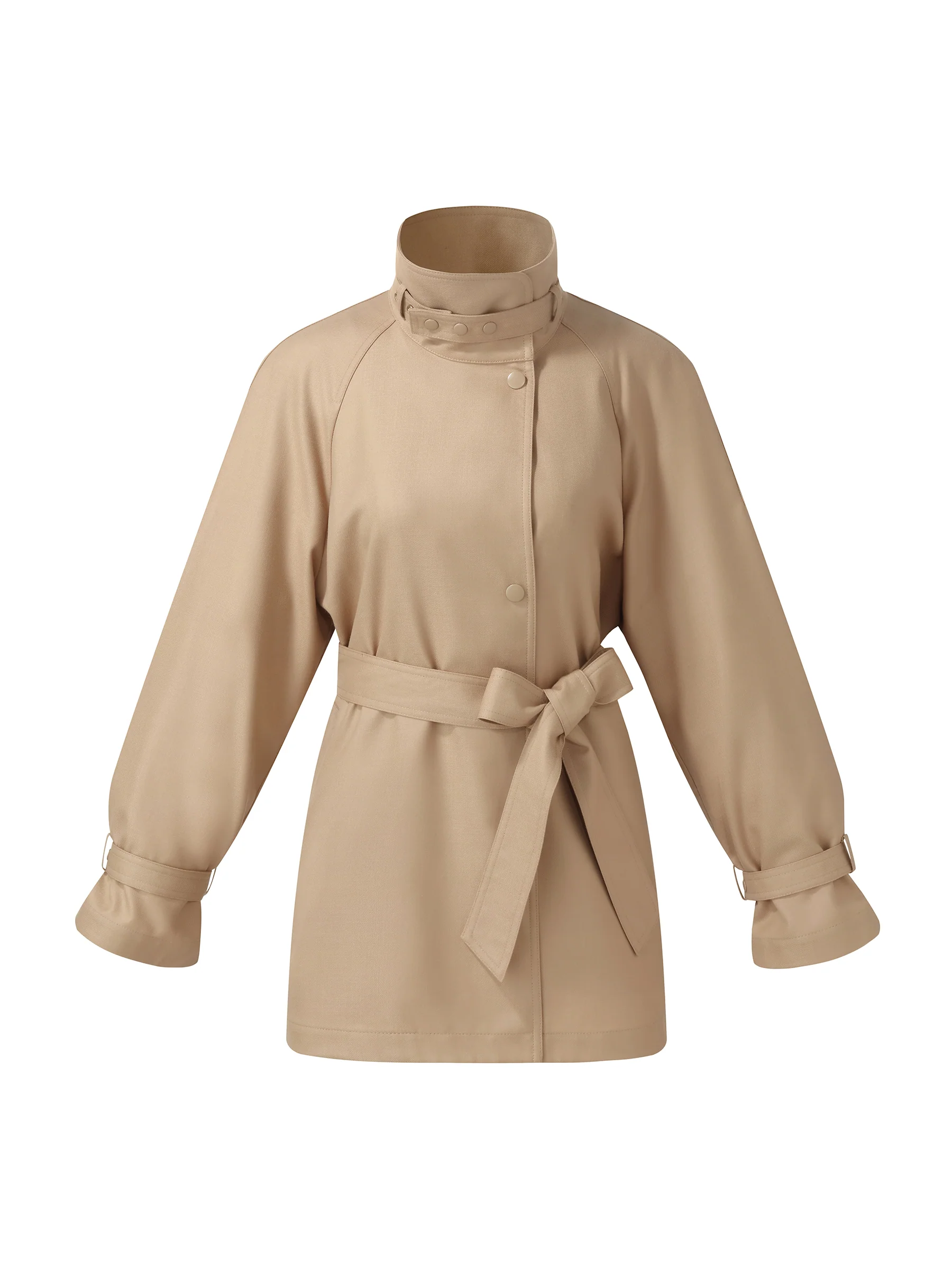 100% Worsted Wool Women Trench Coat - Image 7