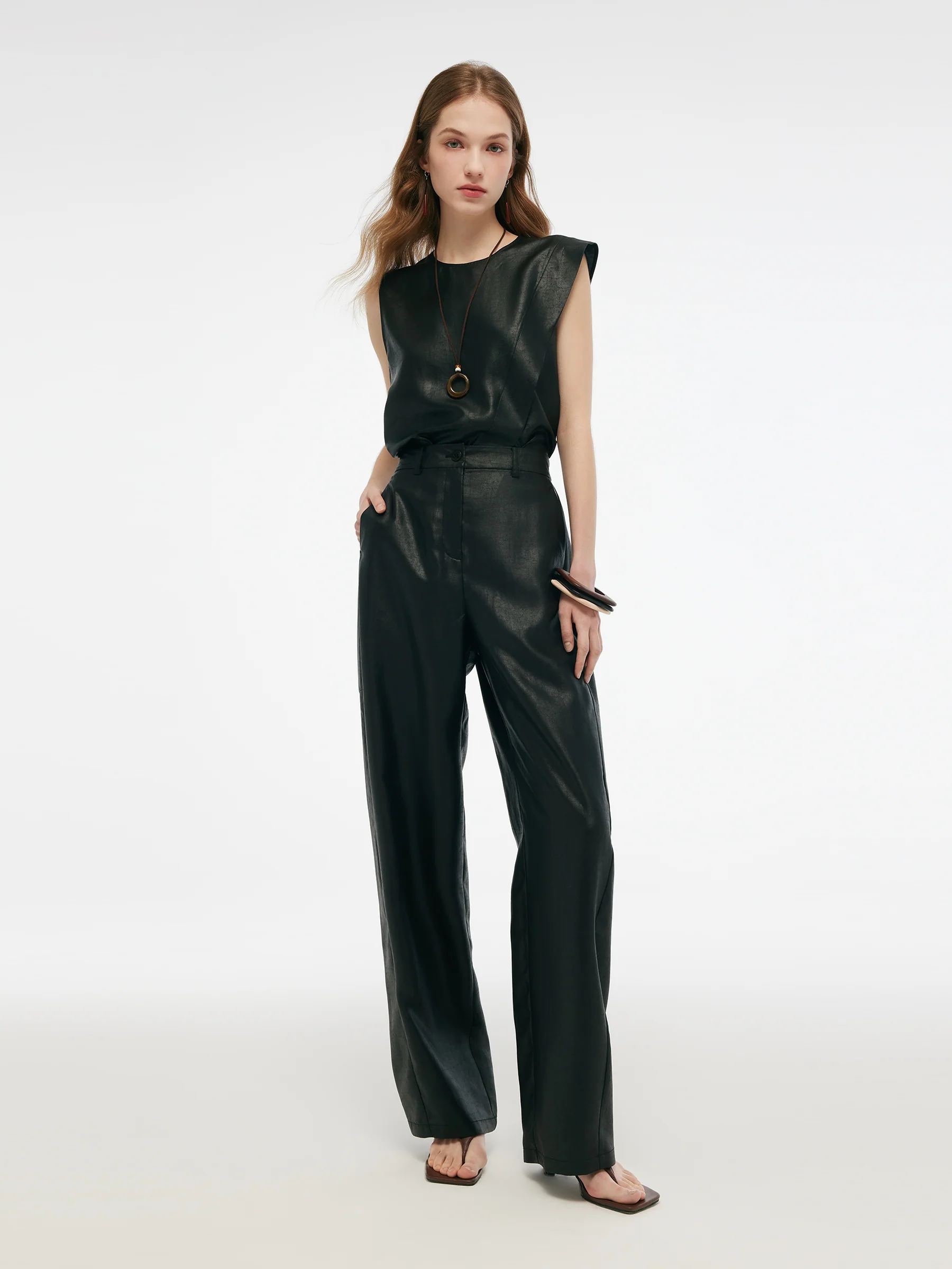 16MM Xiang Yun Silk Women Barrel Leg Pants - Image 2