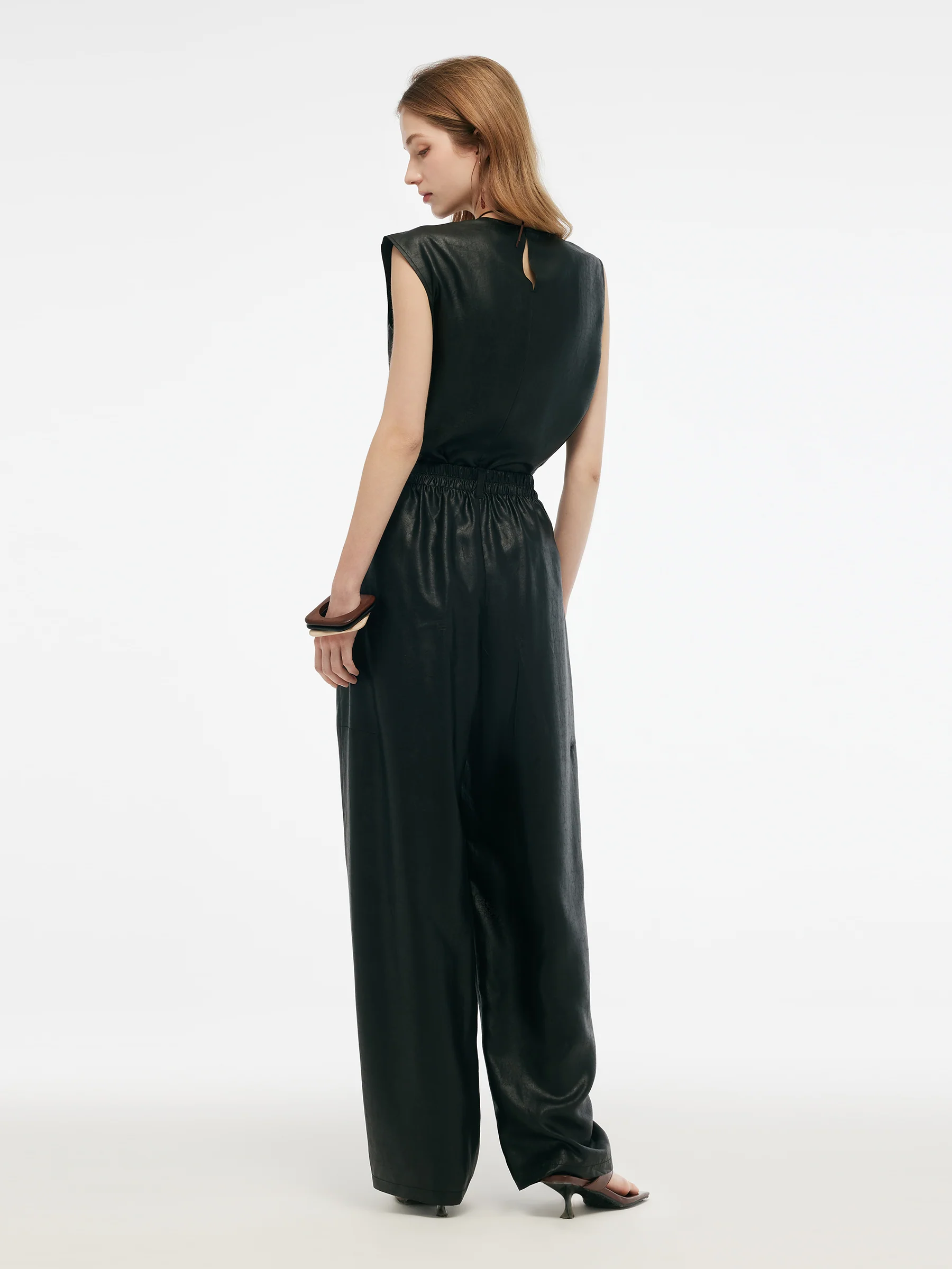 16MM Xiang Yun Silk Women Barrel Leg Pants - Image 3