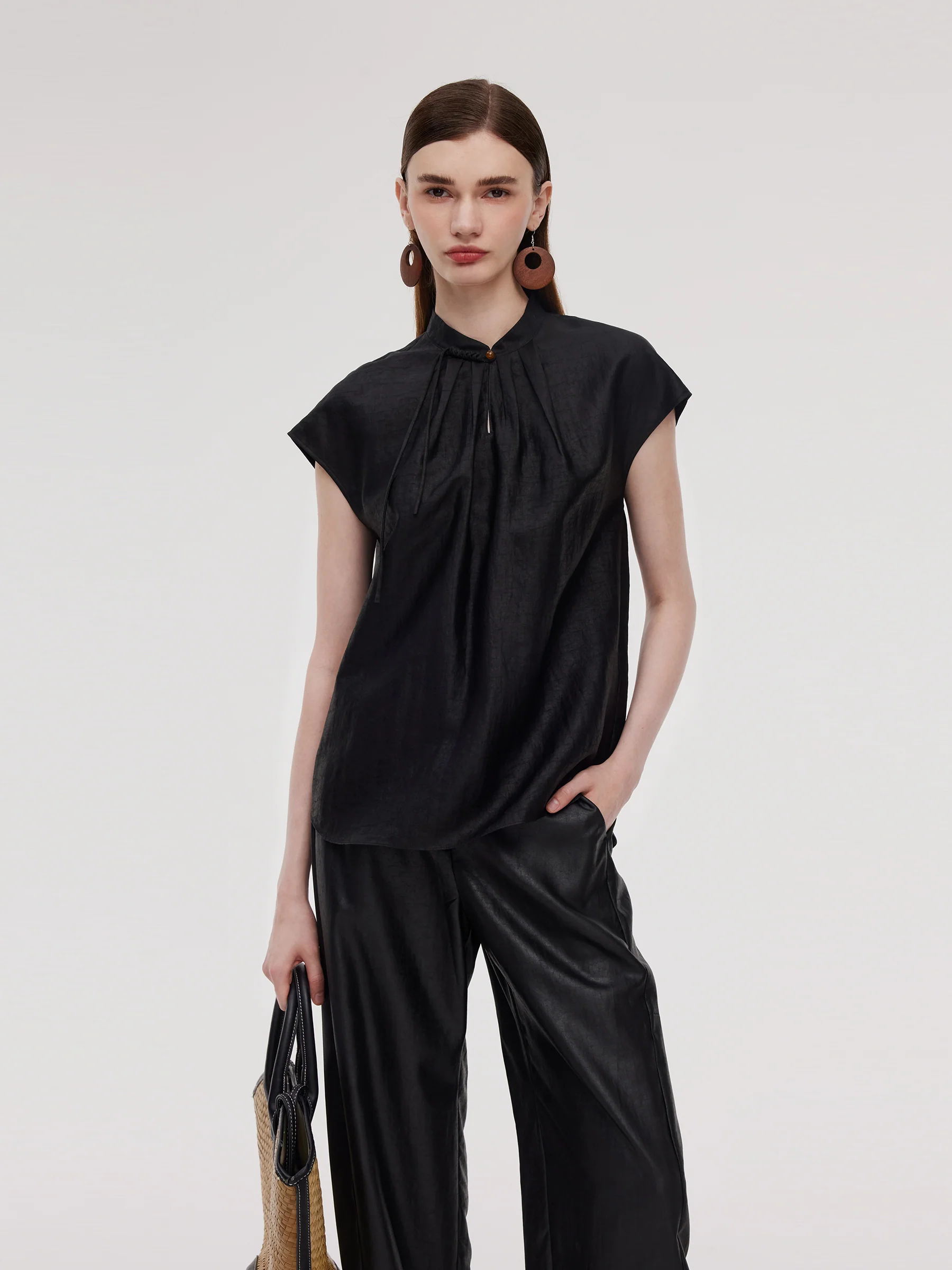 16MM Xiang Yun Silk Women Cap Sleeve Top