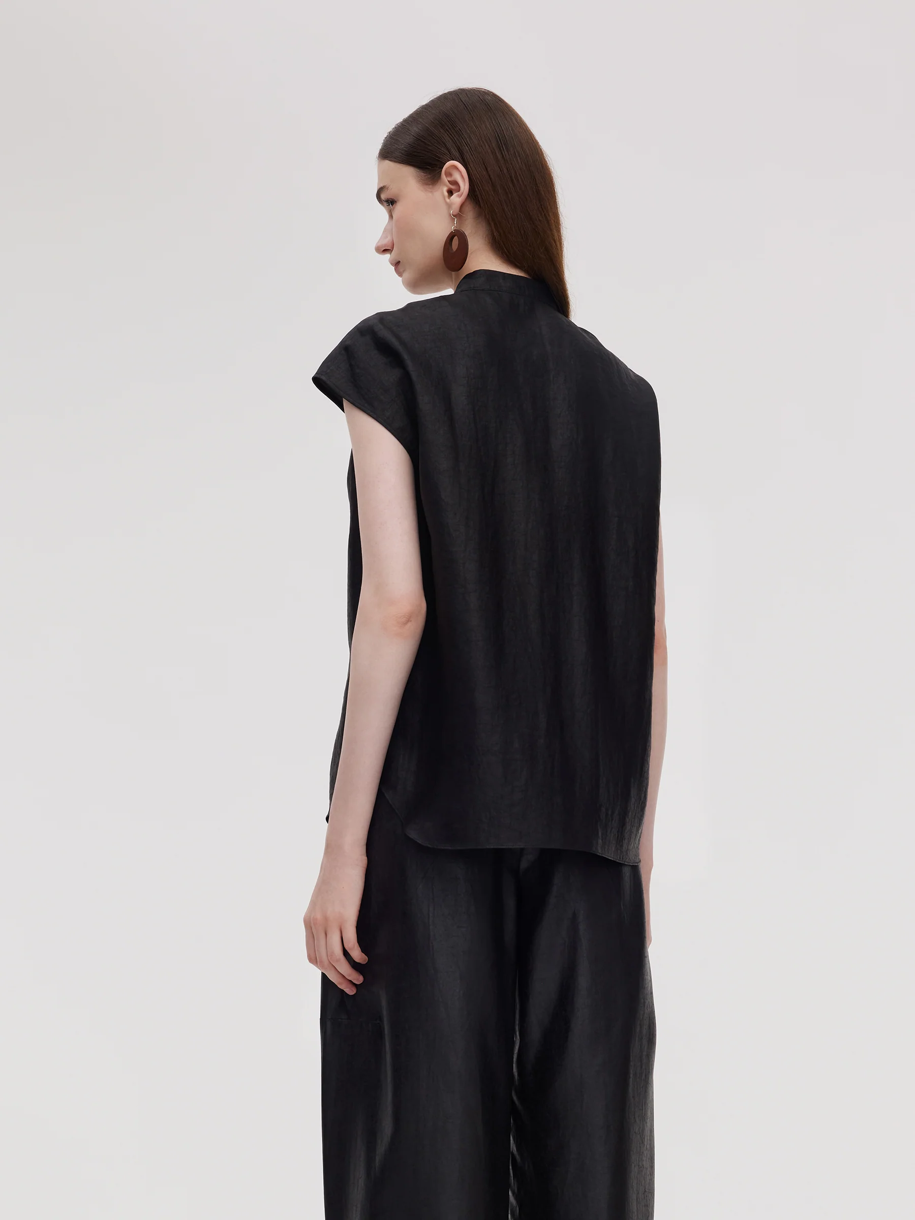 16MM Xiang Yun Silk Women Cap Sleeve Top - Image 3