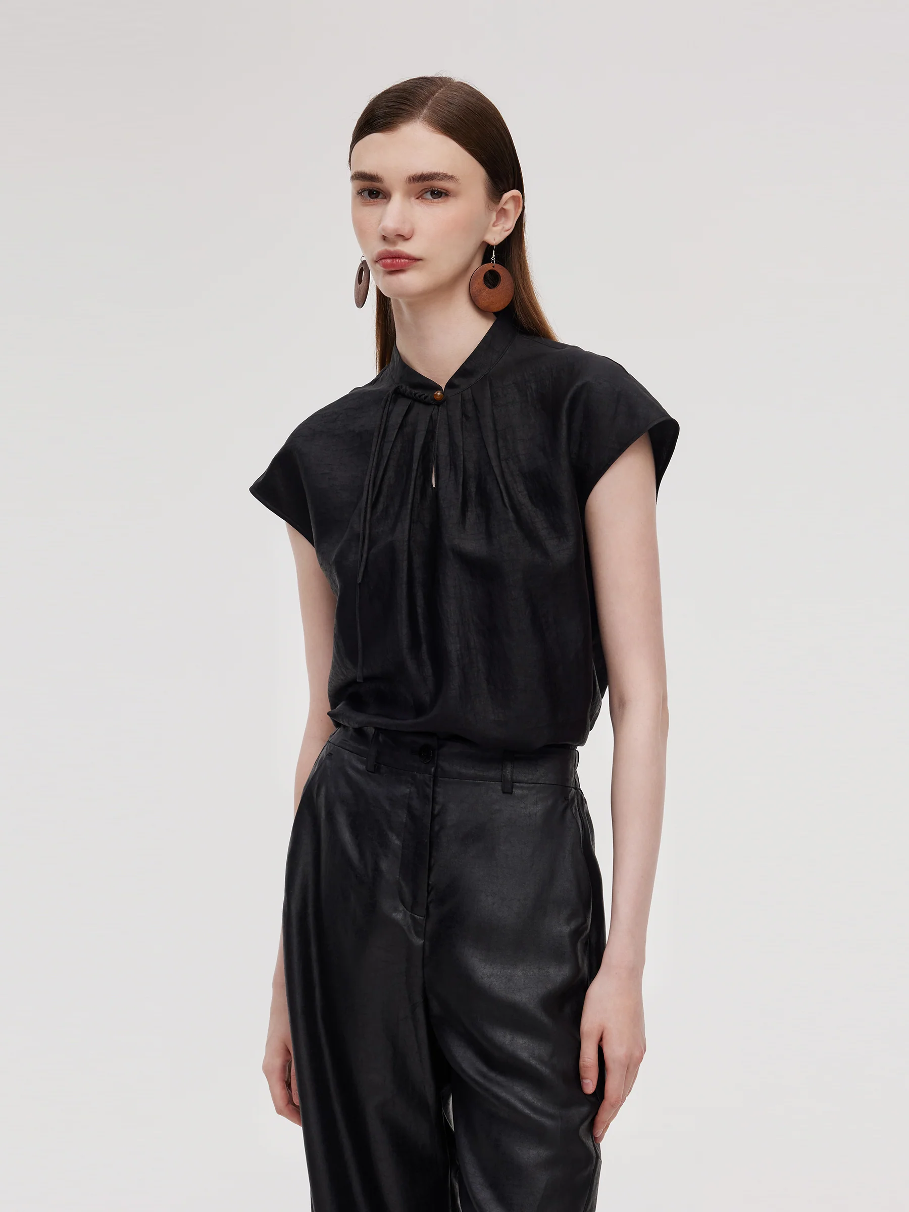 16MM Xiang Yun Silk Women Cap Sleeve Top - Image 4