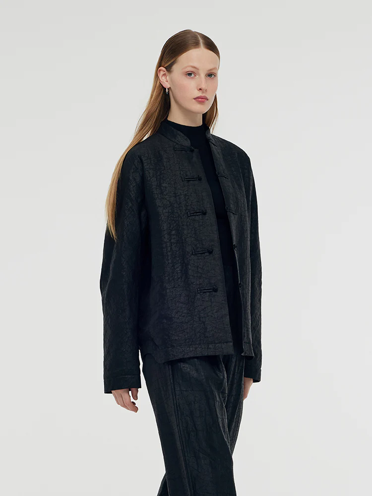 18 Momme Xiang Yun Silk Quilted Unisex Jacket - Image 6