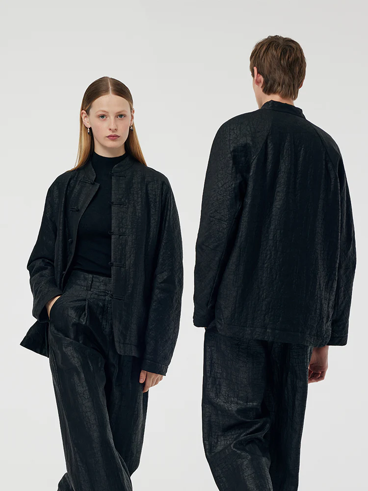 18 Momme Xiang Yun Silk Quilted Unisex Jacket - Image 8