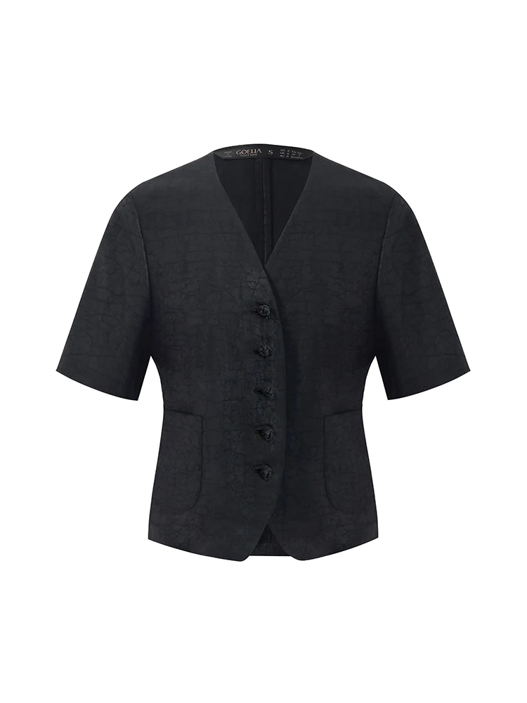 18 Momme Xiang Yun Silk Single-Breasted Women Jacket - Image 7