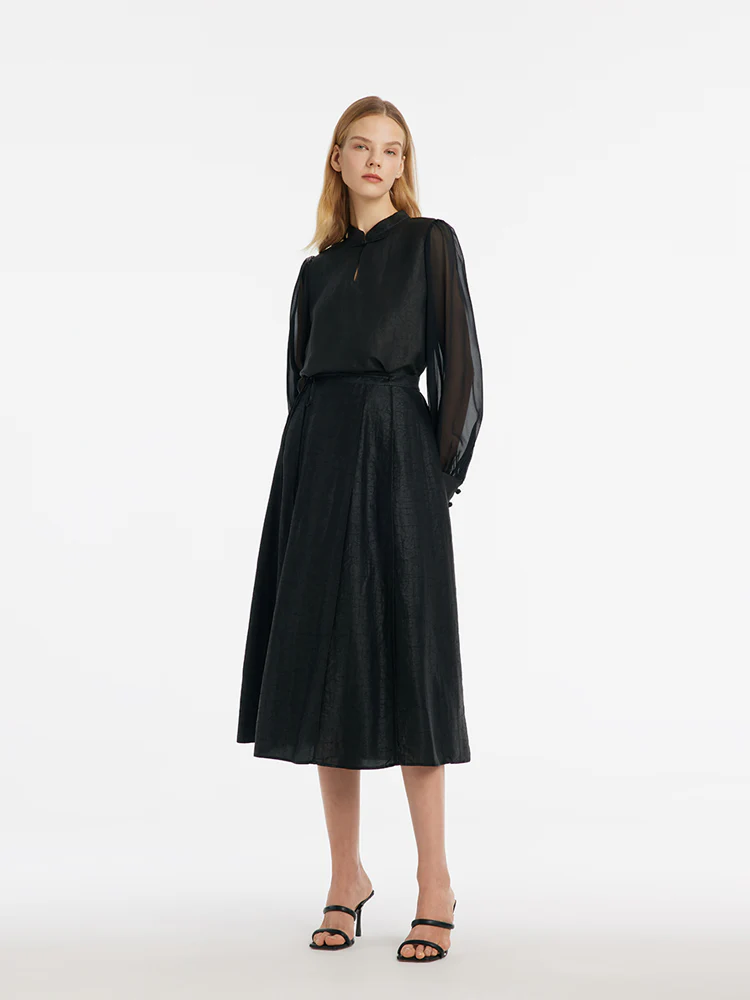 18 Momme Xiang Yun Silk Women Skirt - Image 3