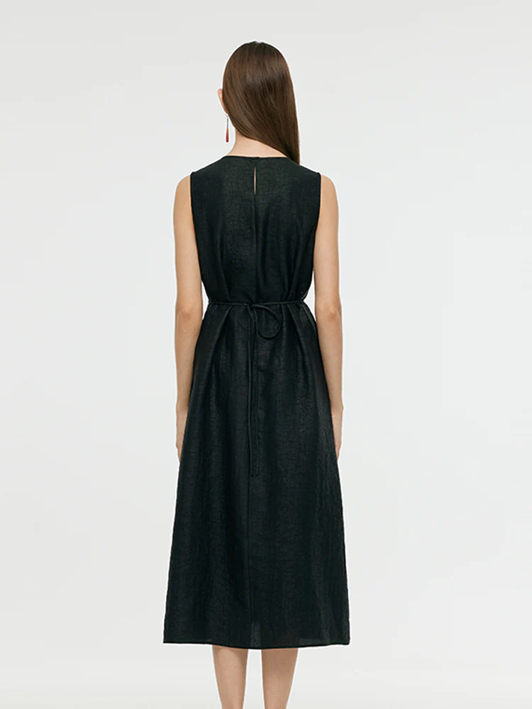 18 Momme Xiang Yun Silk Women Vest Midi Dress - Image 3
