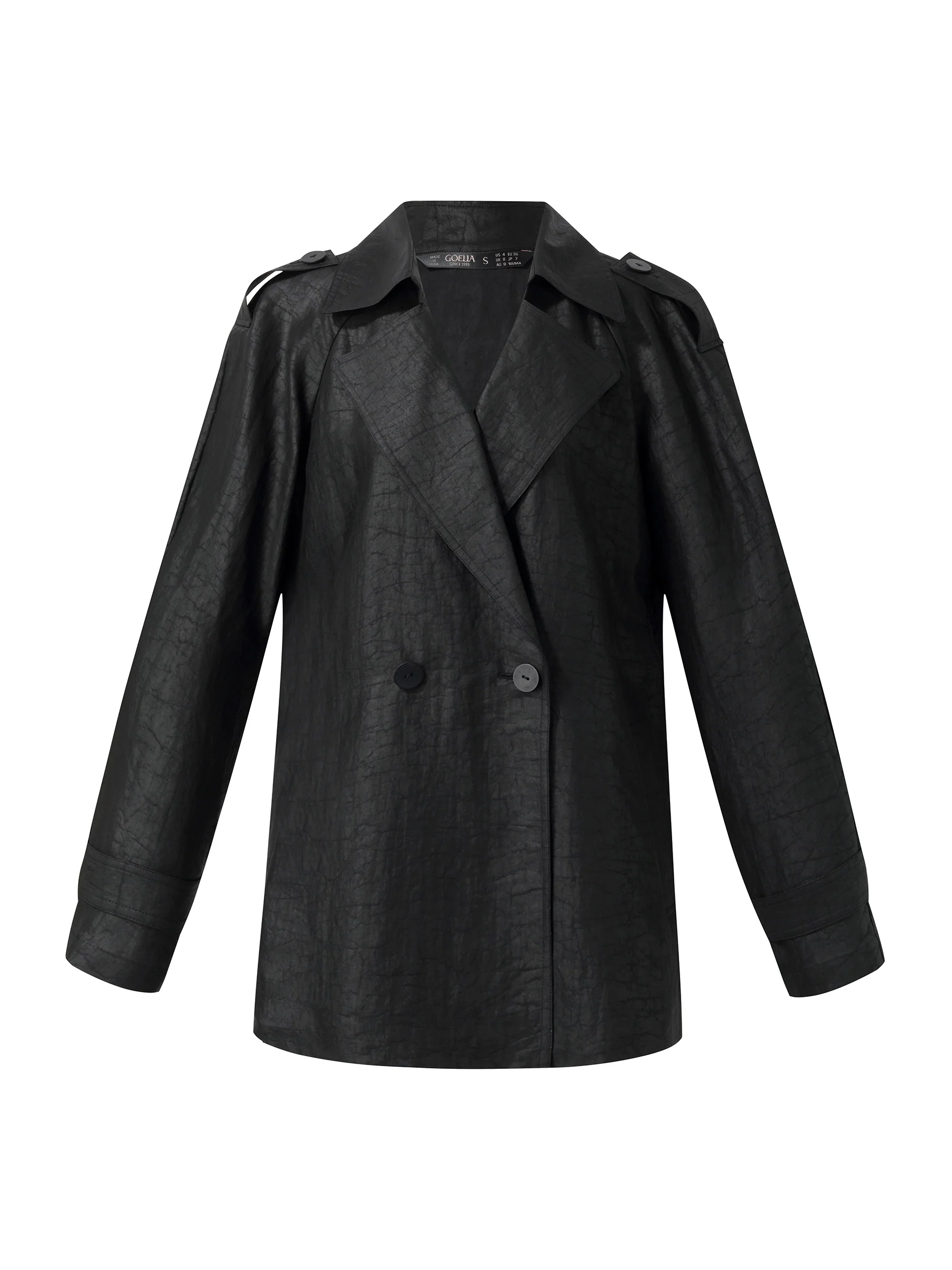 18MM Gambiered Canton Gauze Women Trench Coat - Image 7