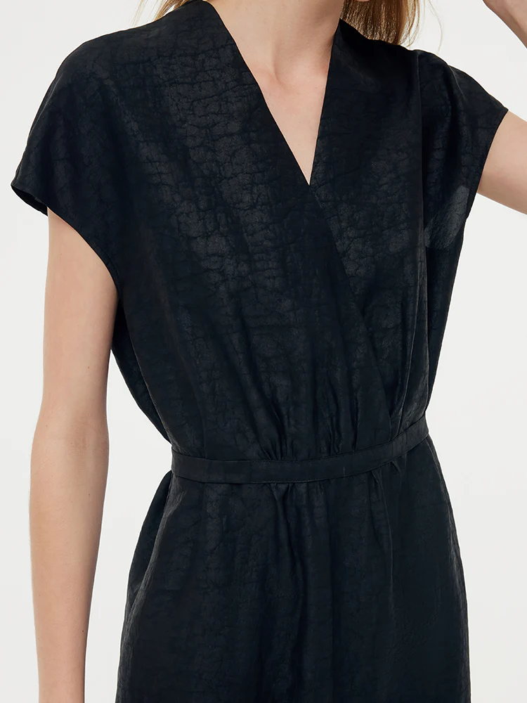 18MM Xiang Yun Silk Adjustable Waist Women Midi Dress - Image 5