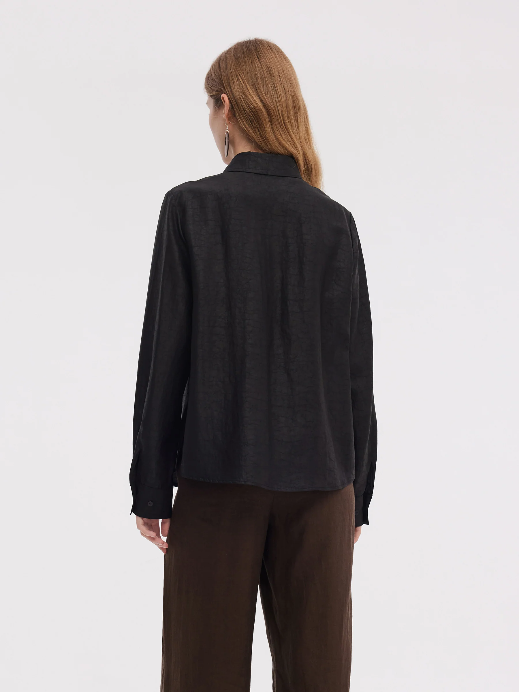 18MM Xiang Yun Silk Cross Front Collar Women Blouse - Image 3