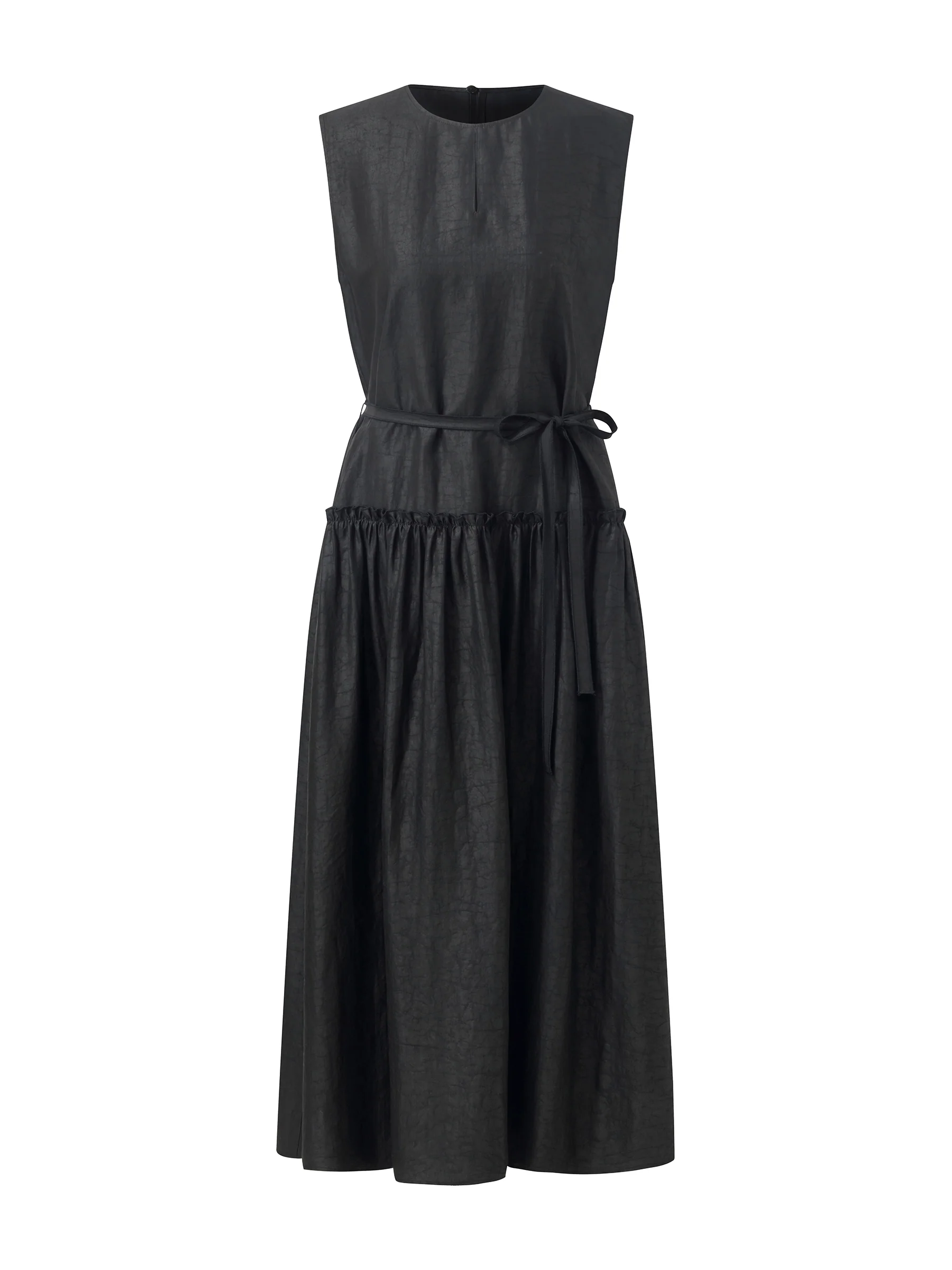 18MM Xiang Yun Silk Sleeveless Women Self-Tie Belt Maxi Dress - Image 8