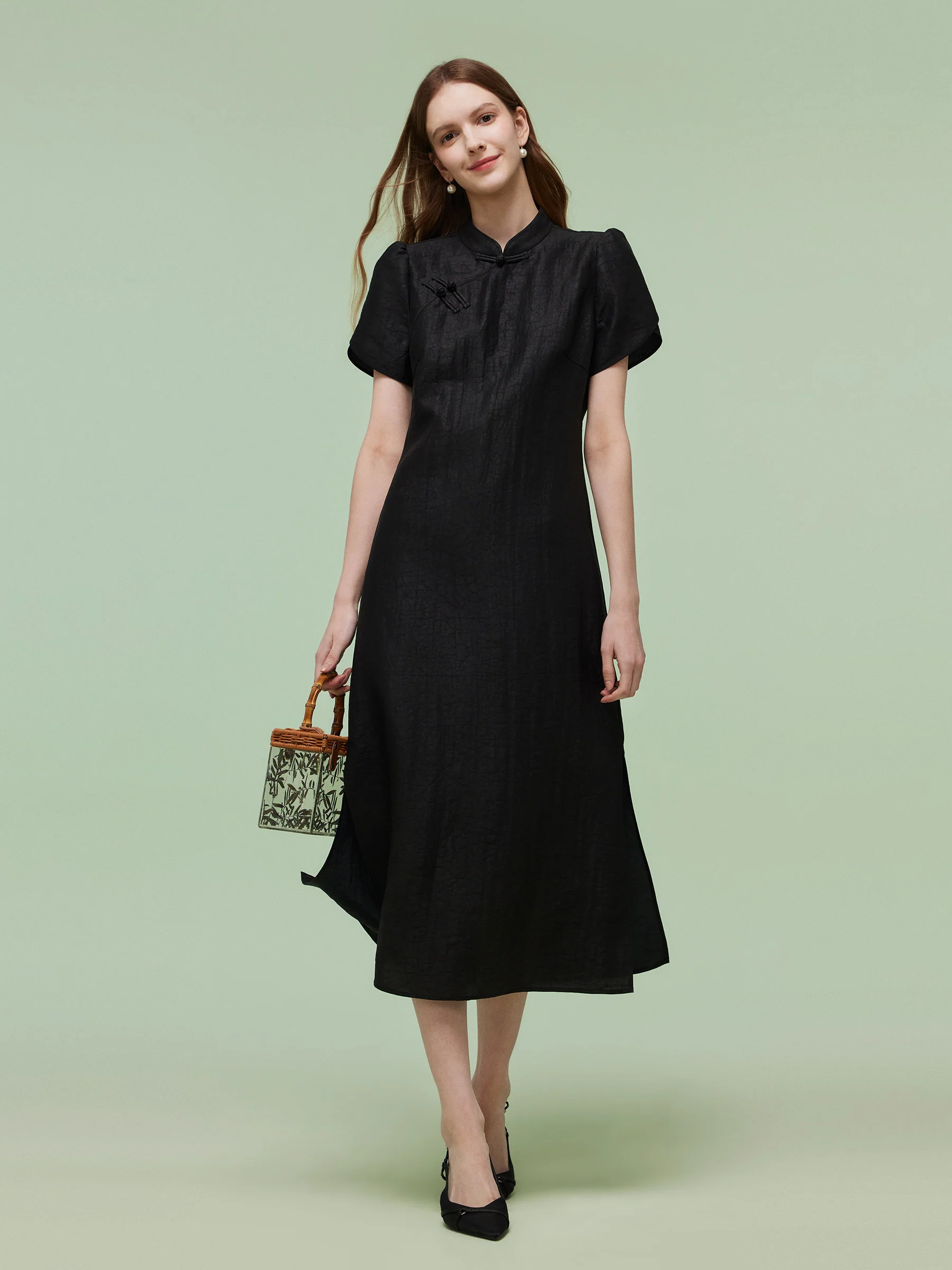 18MM Xiang Yun Silk Women Qipao Maxi Dress - Image 2