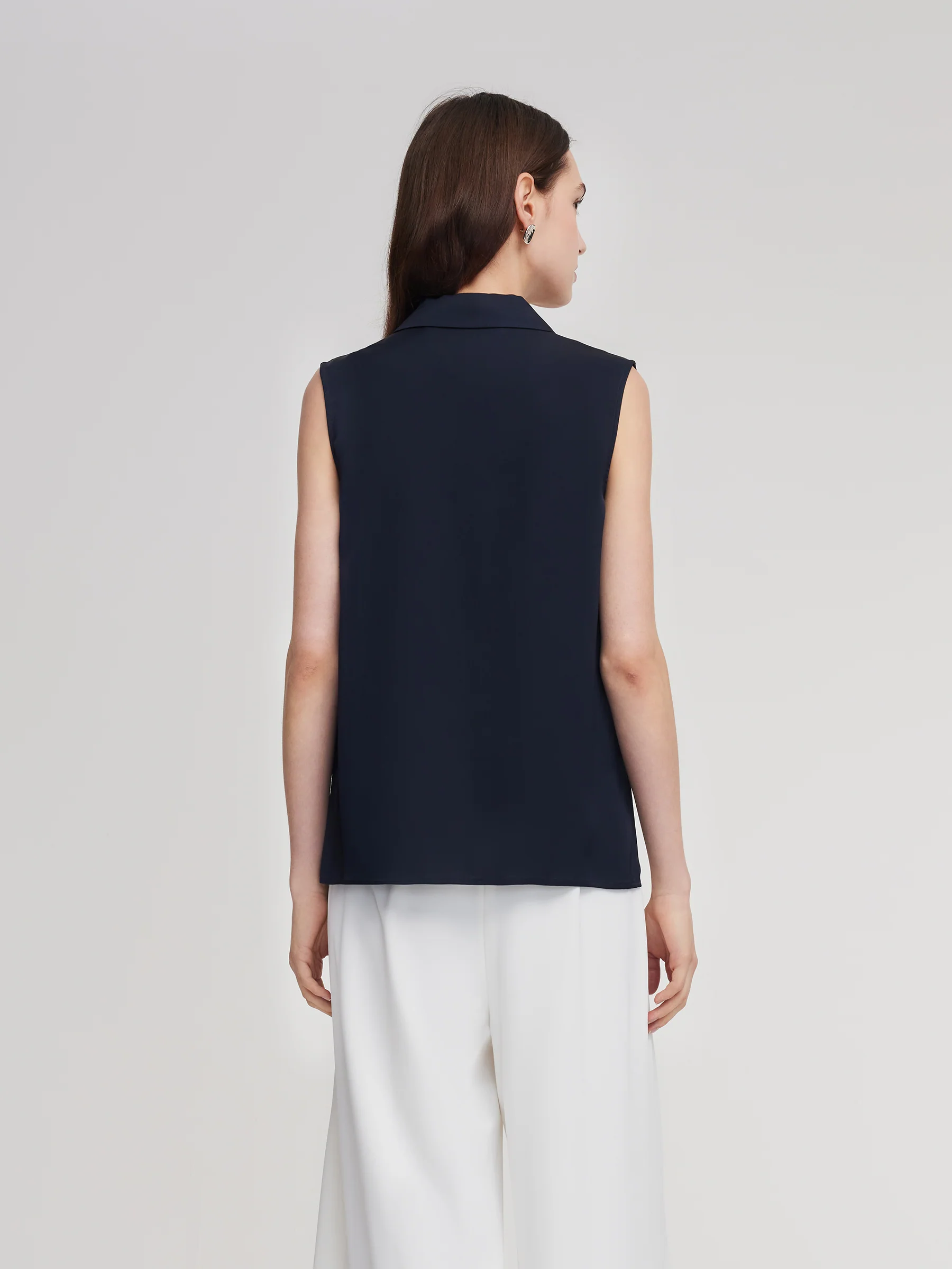 22MM Mulberry Silk Sleeveless Women Shirt - Image 3