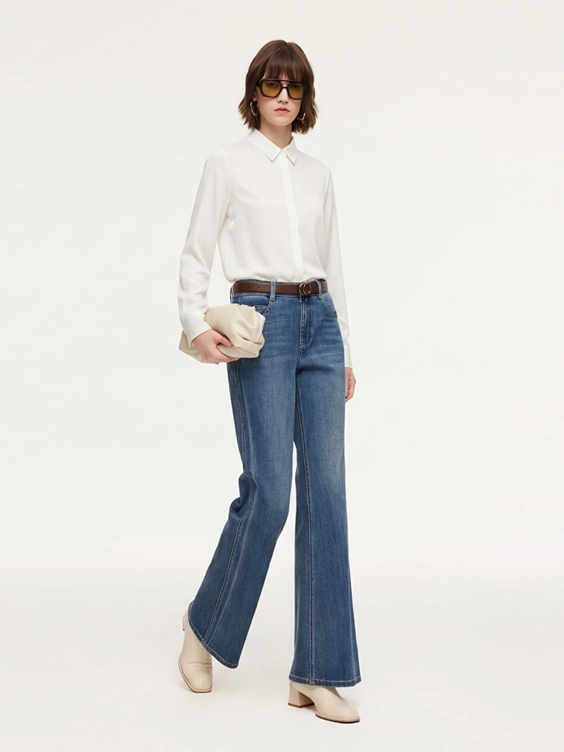Acetate Blend H-Line Women Shirt - Image 2