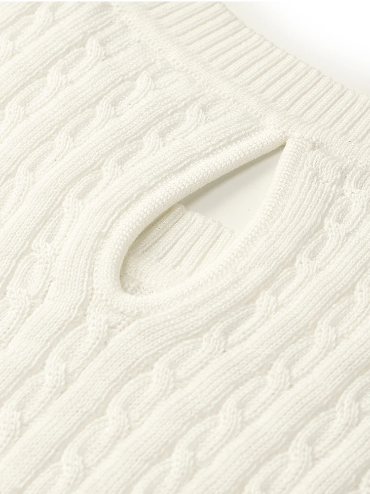 Acetate Knitted Striped Pullover Women Knit Top - Image 18