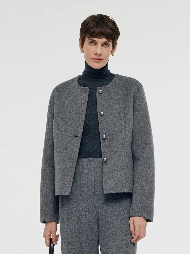 Alpaca Wool Double-Faced Women Jacket - Image 5
