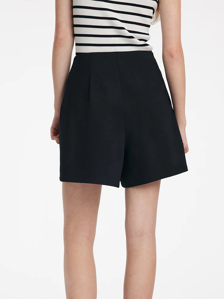 Asymmetric Ruched A-Line Skort - Image 4