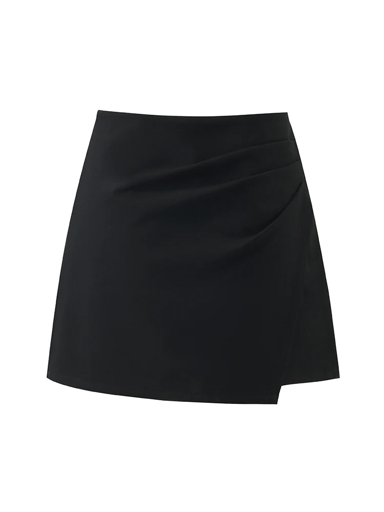 Asymmetric Ruched A-Line Skort - Image 6