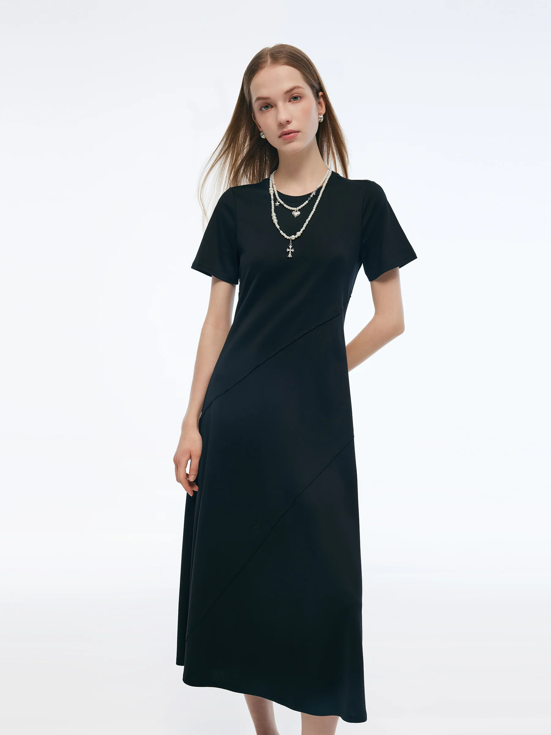 Back Twist Women Maxi T-Shirt Dress
