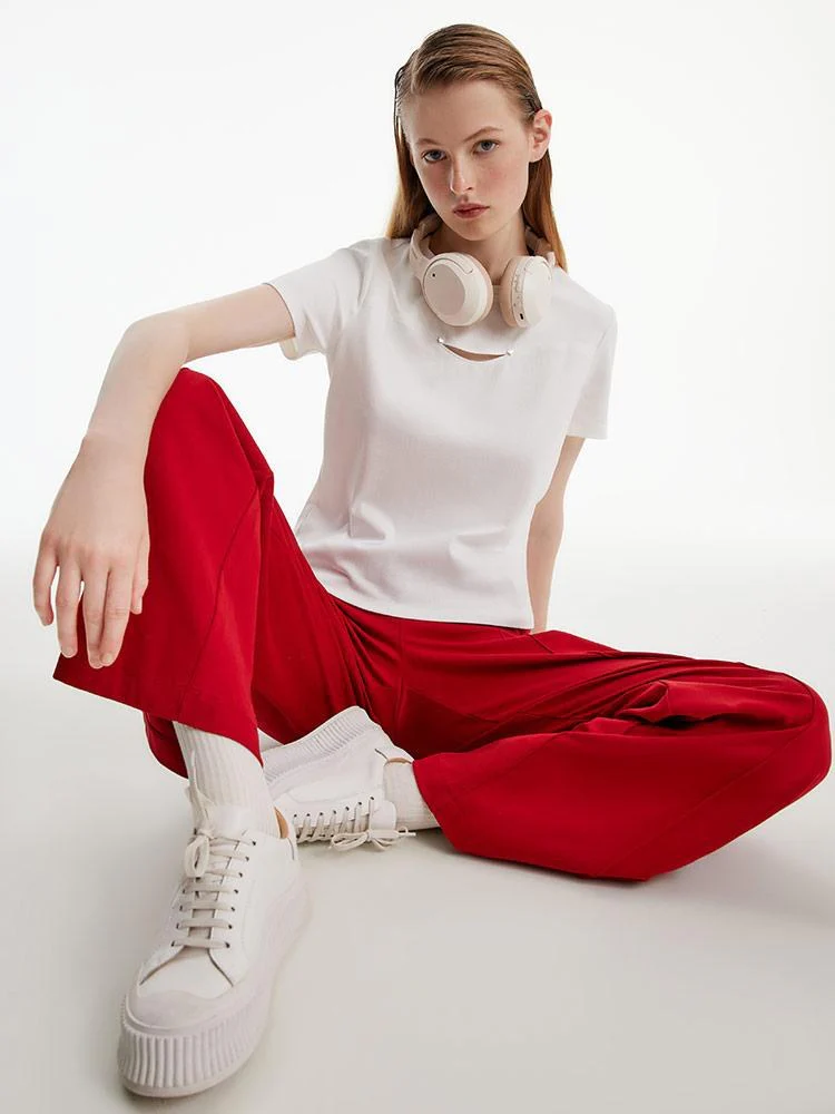 Basic Smile Hollow T-Shirt - Image 2
