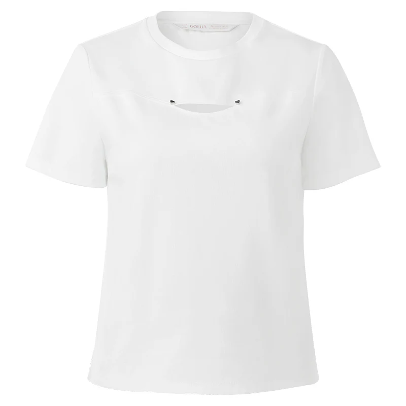 Basic Smile Hollow T-Shirt - Image 6