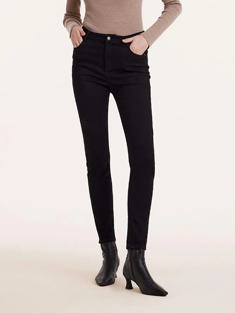 Black Denim Skinny Jeans - Image 3