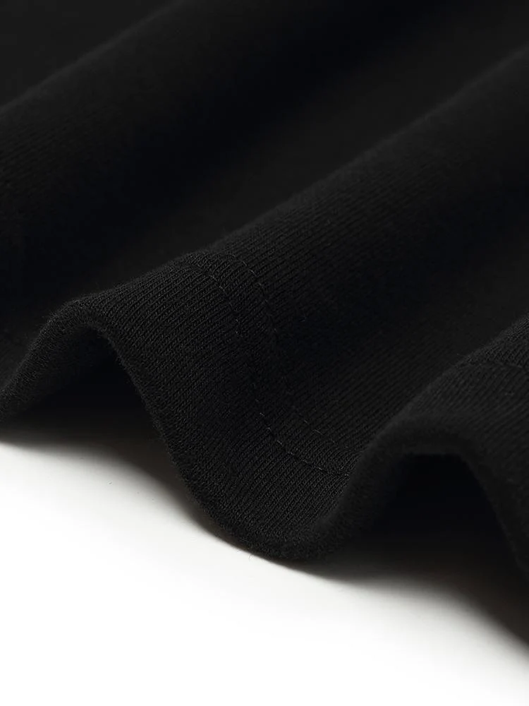 Black Long Sleeves And Pants Lapel Pajamas Two-Piece Set - Image 11