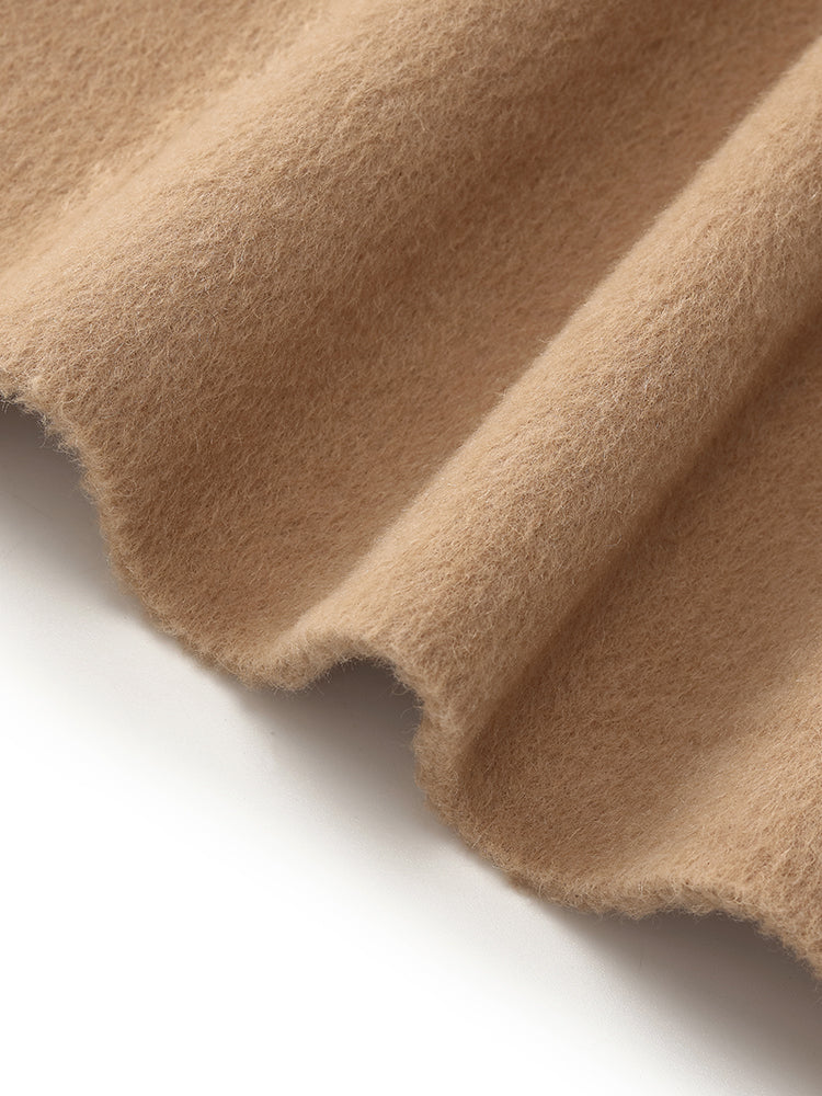 100% Camel Hair Peak Lapel Unisex Overcoat - Image 11