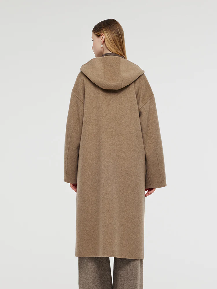 100% Cashmere Hooded Unisex Overcoat - Image 6