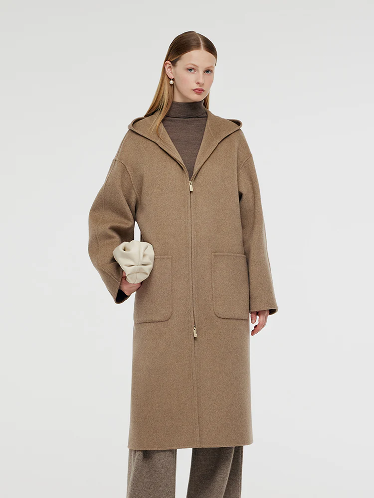 100% Cashmere Hooded Unisex Overcoat - Image 7