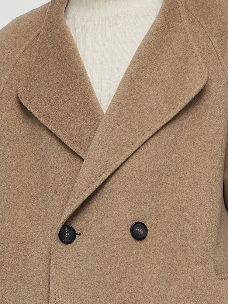 100% Cashmere Lapel Unisex Overcoat - Image 12