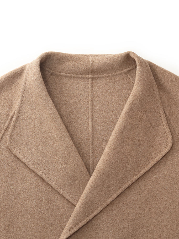 100% Cashmere Lapel Unisex Overcoat - Image 17