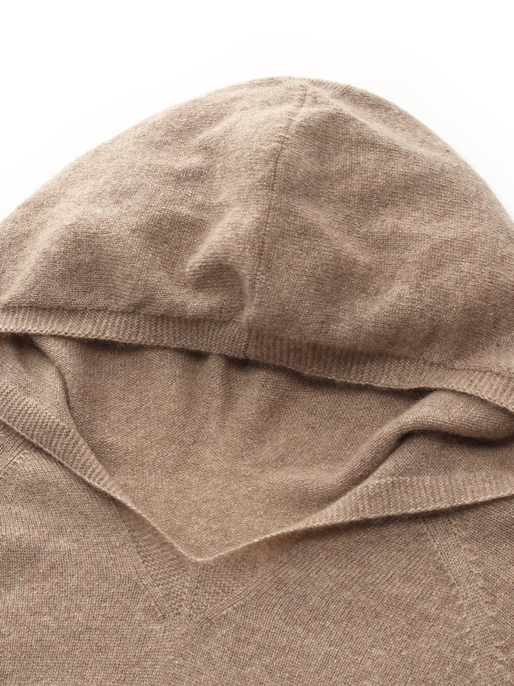 100% Cashmere Seamless Women Hooded Sweater - Image 9
