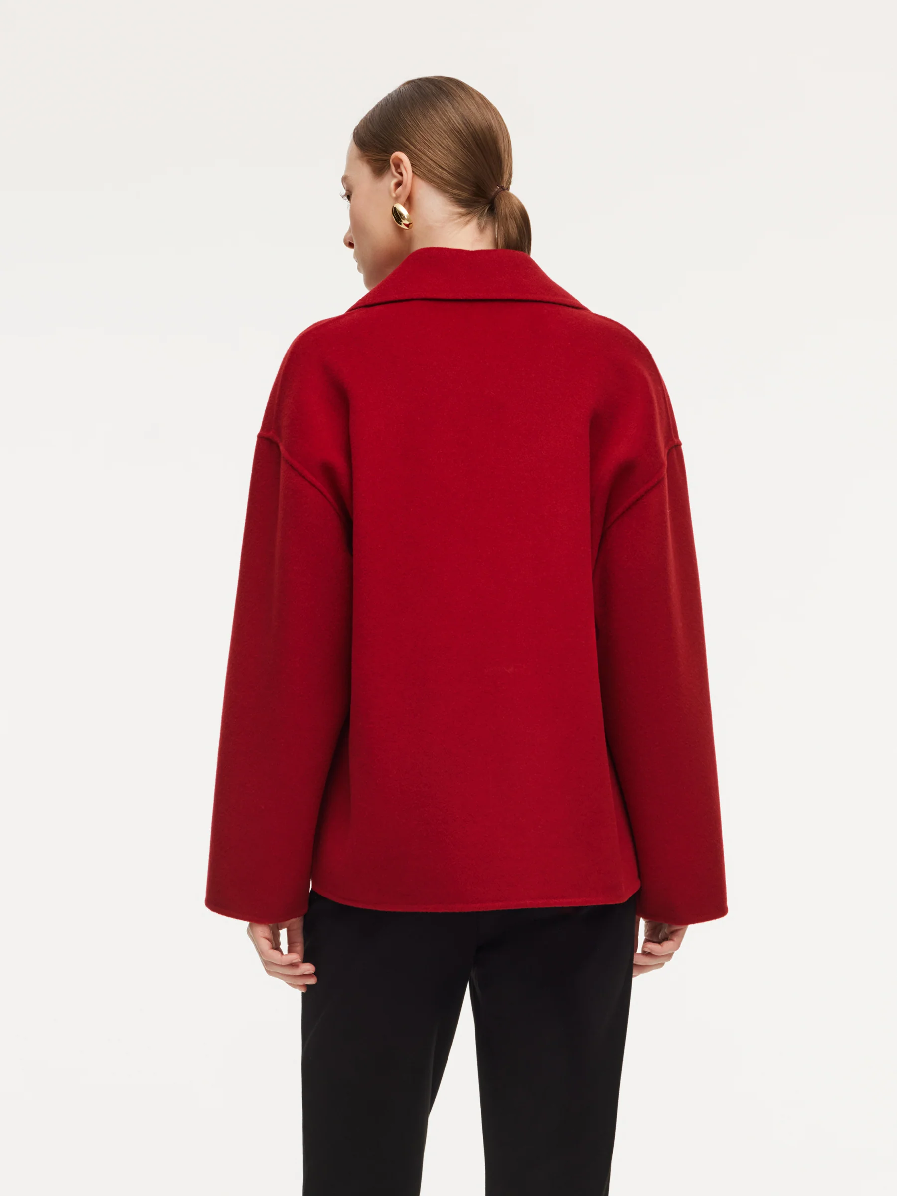 Cashmere Wool Blend Double-Faced Women Coat - Image 4