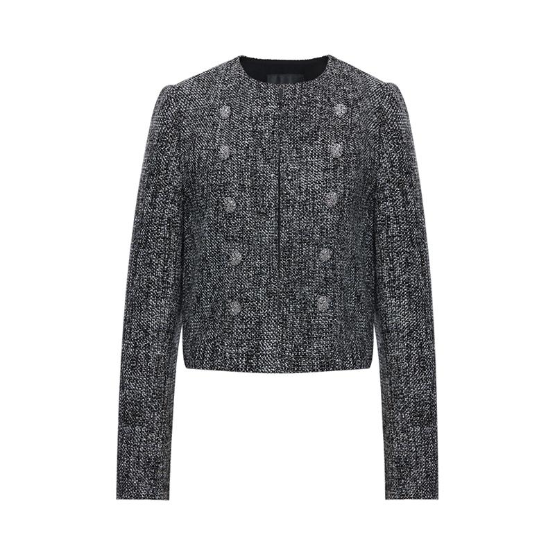Classic Tweed Cropped Women Jacket - Image 13