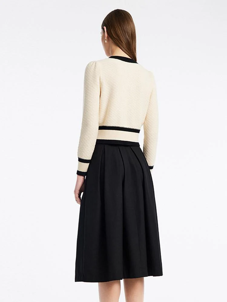 Classic Jacquard Cardigan And Skirt Two-Piece Set - Image 3